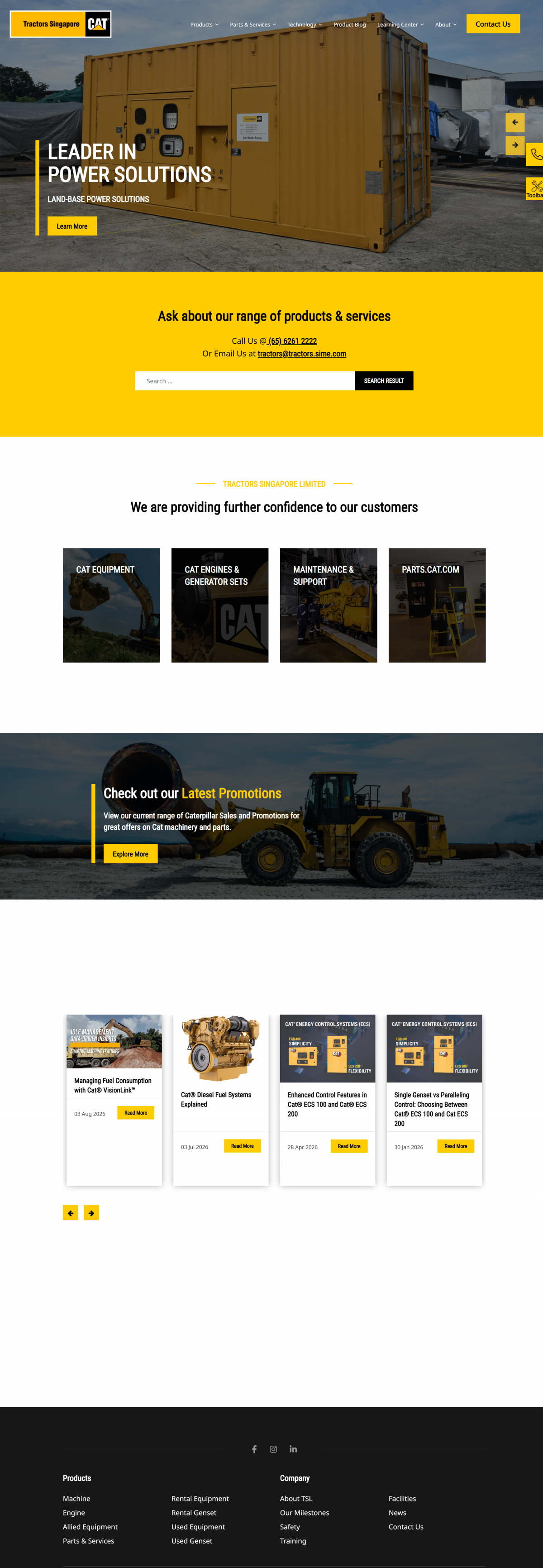 Mẫu Website Máy Móc Xây Dựng