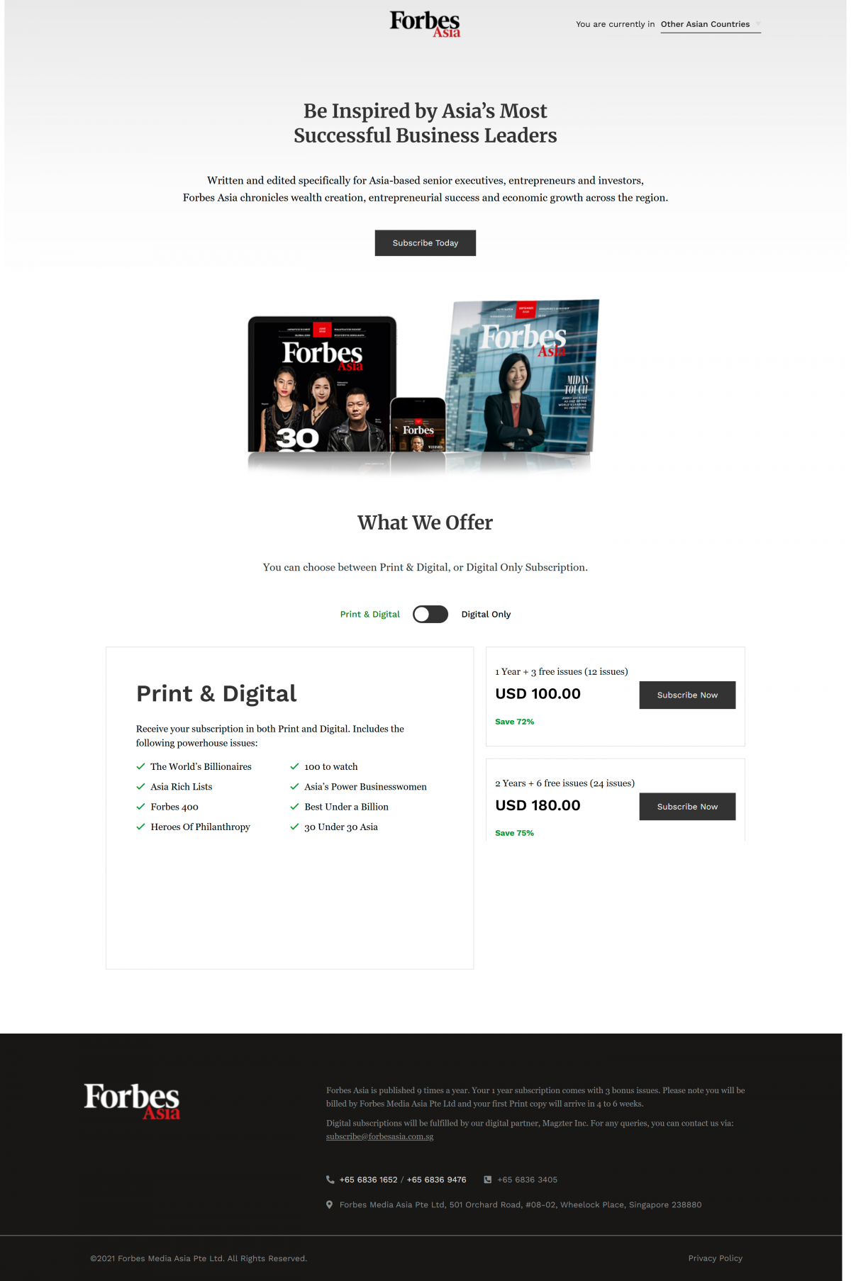 Mẫu Website ForbesAsia