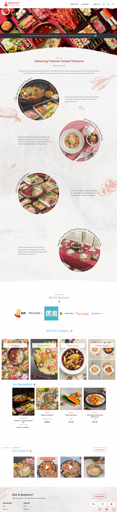 Mẫu Website Nhà Hàng Hotpot Master