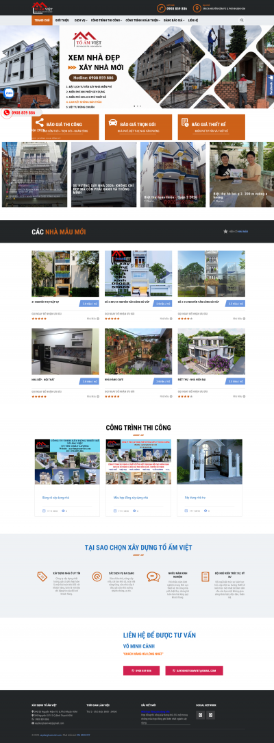 Mẫu Website Xây Dựng Tổ Ấm Việt