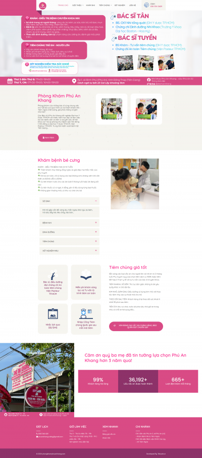 Mẫu Website Phòng Khám Phú An Khang | Theme Phòng Khám Đẹp